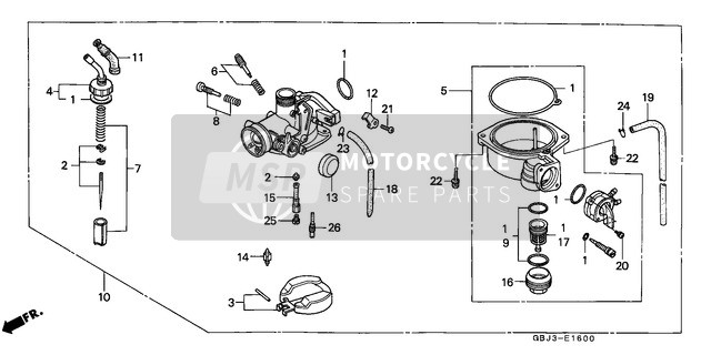 Honda C50SW 1994 Carburettor for a 1994 Honda C50SW